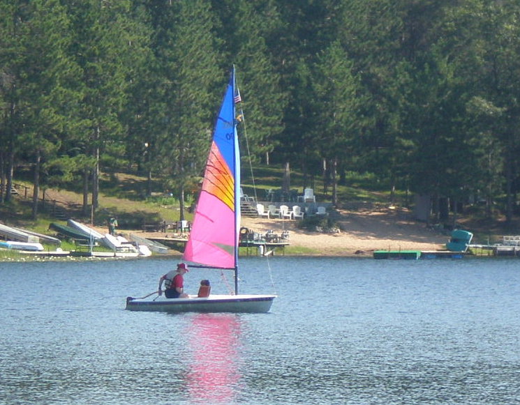 Kaleb sailing with his GranPa