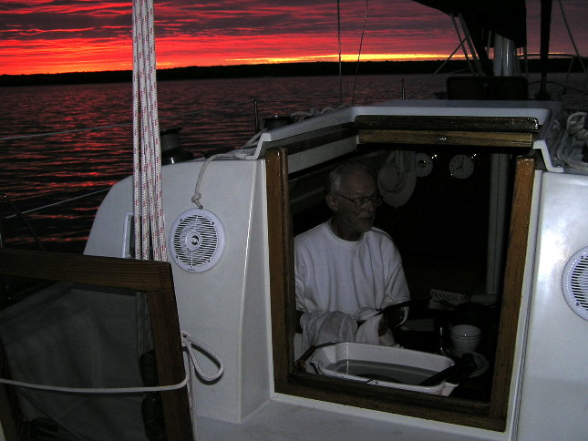 Doing Dishes Again -- Missing the Sun Set