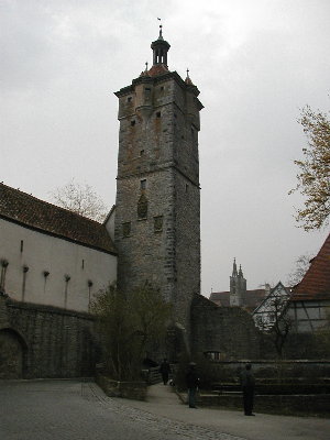 A tower along the rampart -- Rothenburg.