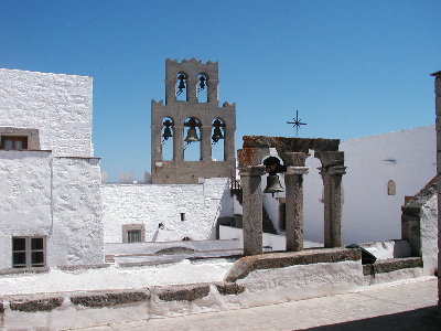 Visiting the Monastary on Patmos. St. John the Devine lived around here...