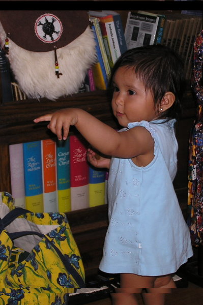 Ms Meztli as young lady.