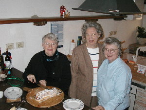 Cutting the Serpentino pastry, Panicale, Italy March 02
